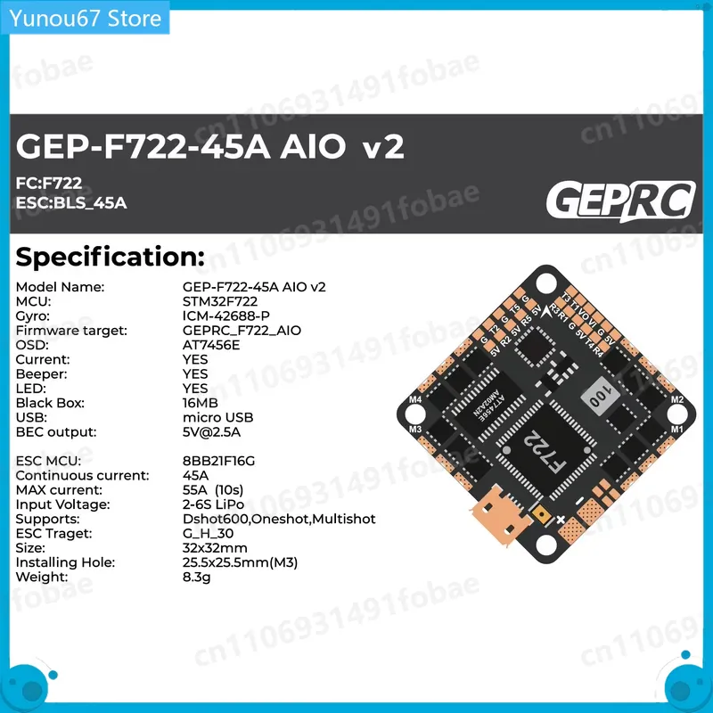 Controlador de Voo AIO V2 GEPR - Drone Racing Esc avaliação e preço